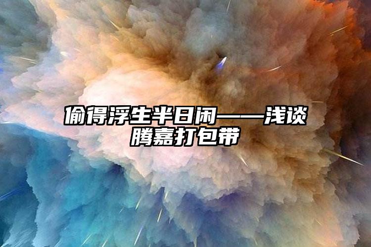偷得浮生半日閑——淺談騰嘉打包帶