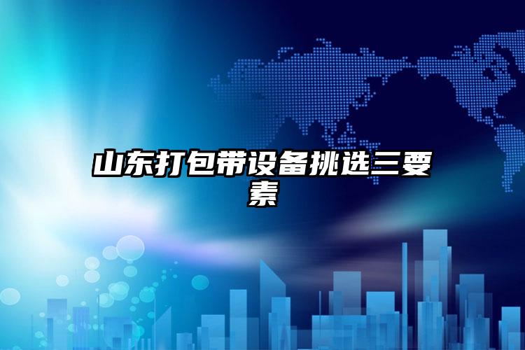 山東打包帶設(shè)備挑選三要素